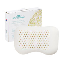 简眠（Pure&Sleep）天然乳胶枕头 泰国原装进口 心型护肩枕 肩周枕