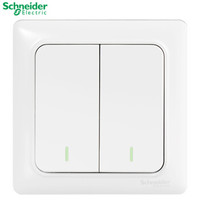 施耐德电气 施耐德官方旗舰店官网开关插座琅意白插座一开五孔开关家用面板