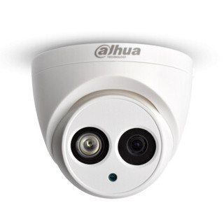大华（Dahua）200万HDCVI同轴红外半球高清监控摄像机室内夜视摄像头DH-HAC-HDW1200E 镜头6MM