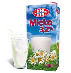 波兰 妙可（Mlekovita）原装进口牛奶 全脂纯牛奶箱装 1L*12 *4件+凑单品