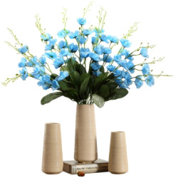 Hoatai Ceramic 华达泰陶瓷拉丝花瓶摆件花艺套装直筒花瓶大号 2束蓝色水仙花 什么值得买