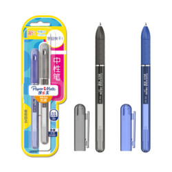 Paper Mate 缤乐美 P3 中性笔 0.5mm 吸塑卡片装 黑+蓝 2支 *5件