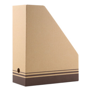 日本tanosee可折叠纸板耐用竖式文件整理收纳盒 a4 原色 5个装tsbf-a