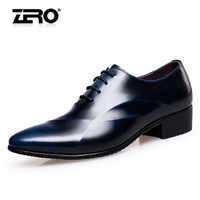 ZERO F8998 男士商务正装皮鞋 蓝色 43