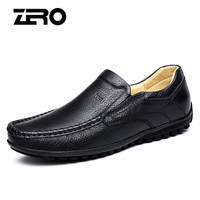 ZERO 9892 男士柔软手工皮鞋 套脚款 黑色 41