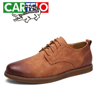 CARTELO CA6680 男士休闲鞋 红棕色 38