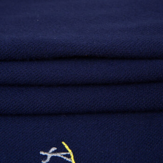 雅鹿 YL7733 男士加绒假两件长袖衬衫 蓝印花 XXL