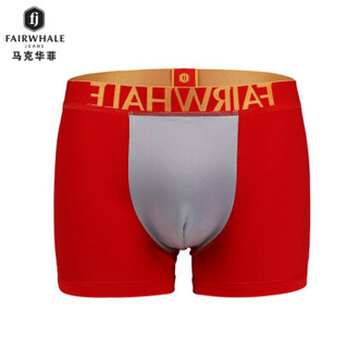 MARK FAIRWHALE 马克华菲 9042 男士平角裤 (2条、XXL、红色)