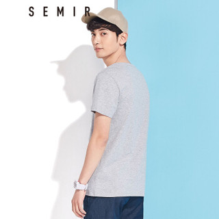 Semir 森马 19047001212 男士短袖T恤 中花灰 M