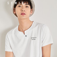 Semir 森马 19038001216 男士圆领短袖T恤 漂白 XS