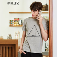 Markless TXA7662M 男士圆领短袖T恤 灰色 XXXL