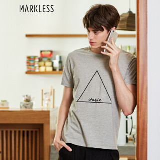 Markless TXA7662M 男士圆领短袖T恤 灰色 XXXL