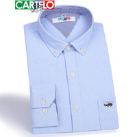 CARTELO CXCS01 男士牛津纺长袖衬衫 浅蓝 39