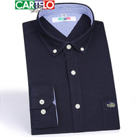 CARTELO CXCS01 男士牛津纺长袖衬衫 藏青 40