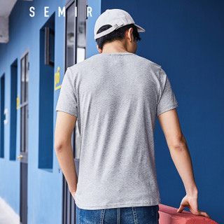  Semir 森马 19038001223 男士圆领短袖T恤 中花灰 M