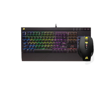  CORSAIR 美商海盗船 STRAFE 惩戒者 RGB机械键盘  + M65PRO鼠标 键鼠套装 (Cherry红轴)