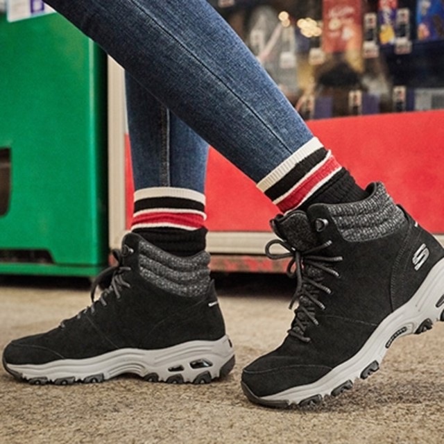 双11预售：SKECHERS 斯凯奇 D'lites 49727 女款高帮休闲靴