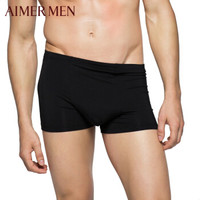 AIMER MEN 爱慕先生 NS23S11 男士中腰平角内裤 黑色 170/85/S