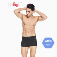 InteRight 男士80S超细莫代尔平角裤 (3条盒装、XL、混色)