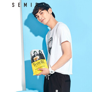 Semir 森马 19047001207 男士圆领短袖T恤 漂白 XS