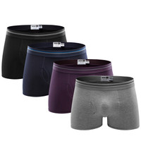 恒源祥 0022 男士平角内裤 (4条装、170/95、组合二)