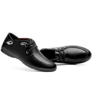 CARTELO CA6820 男士轻商务系带皮鞋 黑色 43