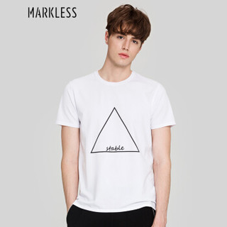 Markless TXA7662M 男士圆领短袖T恤 白色 XXXL