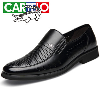 CARTELO 3053 男士商务镂空皮鞋 黑色 38