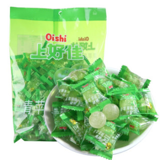 oishi上好佳水果硬糖青苹果味500g
