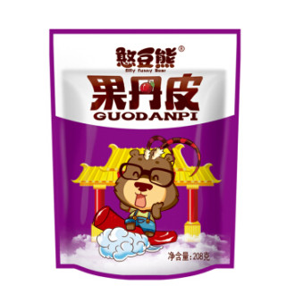 憨豆熊 蜜饯果干 休闲零食 果丹皮 208g