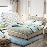 SLEEMON 喜临门 卧室二件套 皮艺床（床拖款）+乳胶独袋弹簧床垫 1.8*2.0m