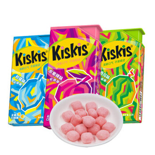 KisKis 酷滋 轻咀嚼无糖口香糖 (西瓜味+柠檬+水蜜桃、34g