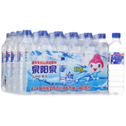 泉阳泉 长白山天然矿泉水 600ml*24 整箱装 *2件