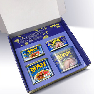 世棒(Spam) 午餐肉罐头 礼盒装 4罐1076g/盒 火锅食材 烧烤食材 火鸡面拍档