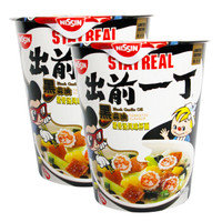 NISSIN 日清食品 方便面 (黑蒜油猪骨汤、杯装、72g*2)