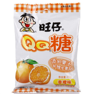wantwant旺旺旺仔qq糖香橙味70g