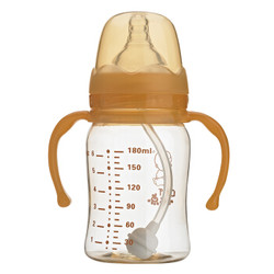 小不点（DOT）新生儿防胀气奶瓶180ml黄色 *2件
