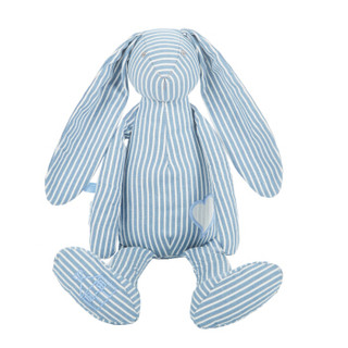 麦侬贝儿（Manon Des Pres）法国品牌婴儿安抚玩偶儿童毛绒布艺玩具宝宝礼物全棉 安心兔新款蓝色条纹 35cm