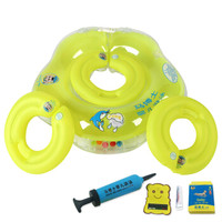 马博士（DOCTOR MA）婴儿游泳圈可分离式新生儿脖圈宝宝戏水玩具1个外圈+3个内圈黄色