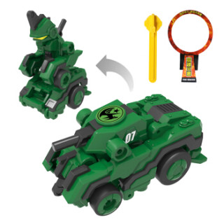 灵动创想跳跃战士变形玩具车男孩女孩儿童魔幻车神玩具单只装重炮王