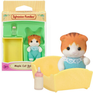 Sylvanian Families 森贝儿家族 SYFC5291 植绒公仔 枫叶猫宝宝