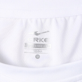  ERKE 鸿星尔克 51217219055 男子足球比赛T恤 正白 XL