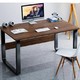 亿家达 简约现代办公桌 日常款 野原橡木+黑架100cm