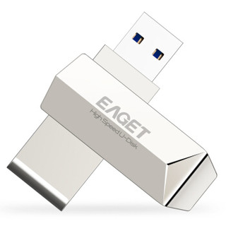 忆捷（EAGET）128GB USB3.0 U盘 F70高速全金属360度旋转车载优盘珍珠镍色