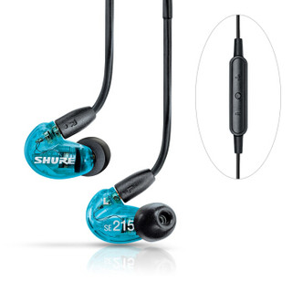 舒尔 Shure SE215SPE-B-UNI  入耳式线控通话 强劲重低音 运动 HiFi 手机耳机 蓝色