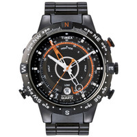 TIMEX 天美时 IQ系列 T2N723 石英黑色针扣不锈钢男表 黑色表盘