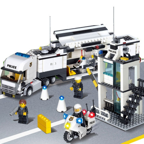 值友专享kazi开智拼装益智积木6727白色指挥车