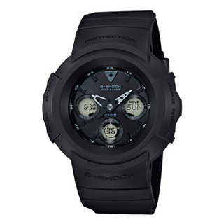 CASIO 卡西欧 G-SHOCK系列 AWG-M510SBB-1A 太阳能动力电波男士手表 黑色