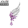 JOLEE 羽兰 胸针天然水晶S925银 紫色 均码