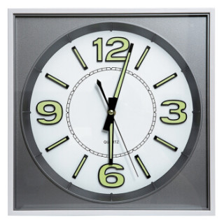 商品明珠星(pearl)挂钟13寸客厅静音石英钟表简约挂表创意立体数字